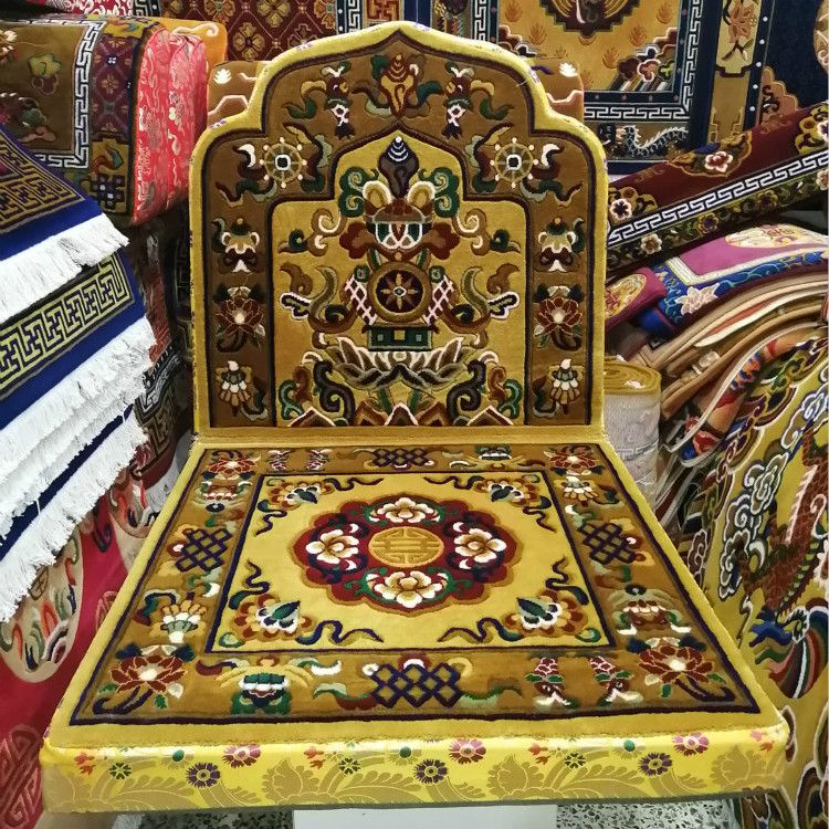 高档上师打坐垫法座靠背纯羊毛