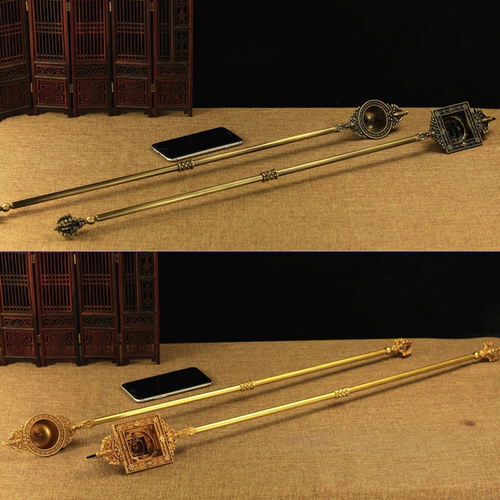 藏传手工法器纯铜火供勺护摩法勺荟供勺酥油勺熏香金刚勺礼盒装