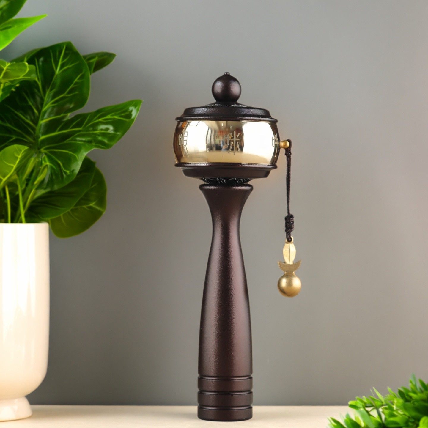 迷你小手摇转金筒手拨转动转轮手摇微缩胶卷八吉祥小航母便携款