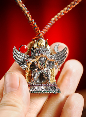 藏式民族风纯银大鹏金翅鸟吊坠