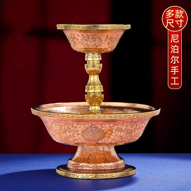 纯铜手工尼泊尔藏传密宗护法杯