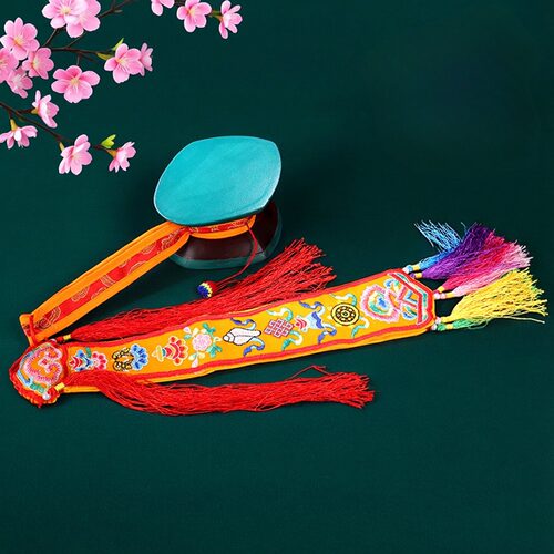 血檀木菱形手鼓八吉祥法鼓藏鼓