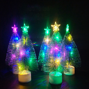 七彩灯光圣诞树儿童发光小玩具地摊夜市闪光小孩礼品学校奖品礼物