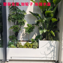 定制室内外带托水盘移动花箱阳台露台不锈钢成品围栏异形台阶花坛