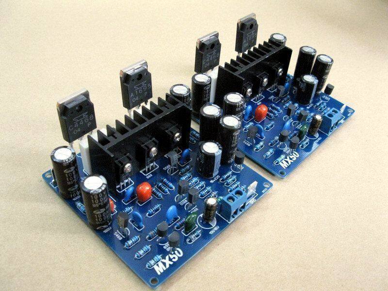 (参考音乐传真mx-50电路)功放板(散件2片,包板上所有元件)