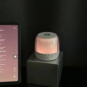 星巴克联名蓝牙音箱Lenovo炫彩灯光多功能防水尘环绕音效时尚便携