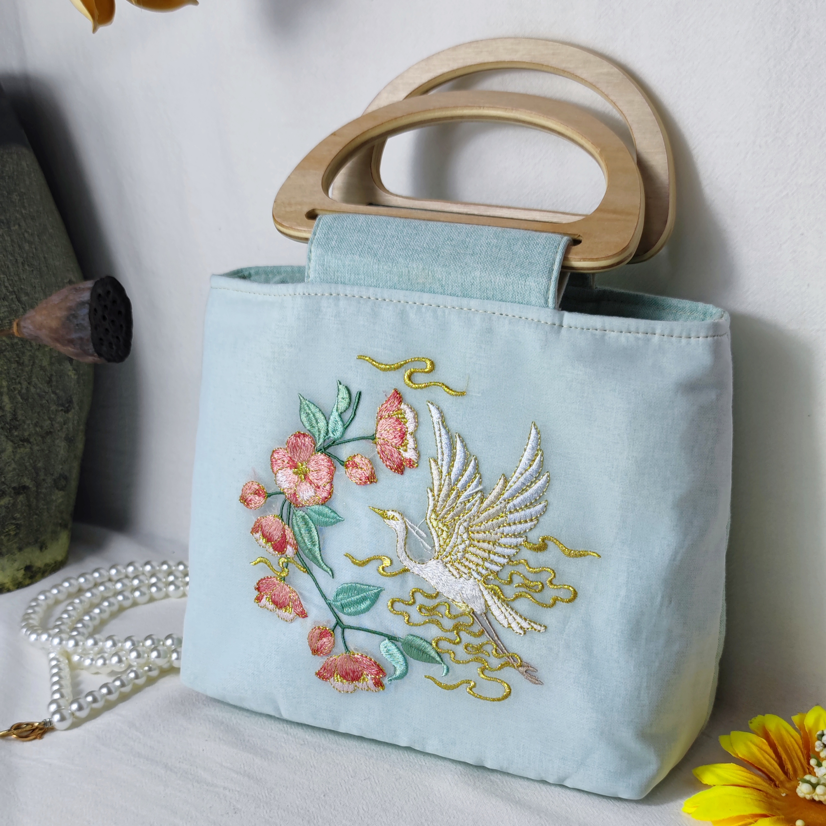 气质手提包刺绣送礼出口旗袍包