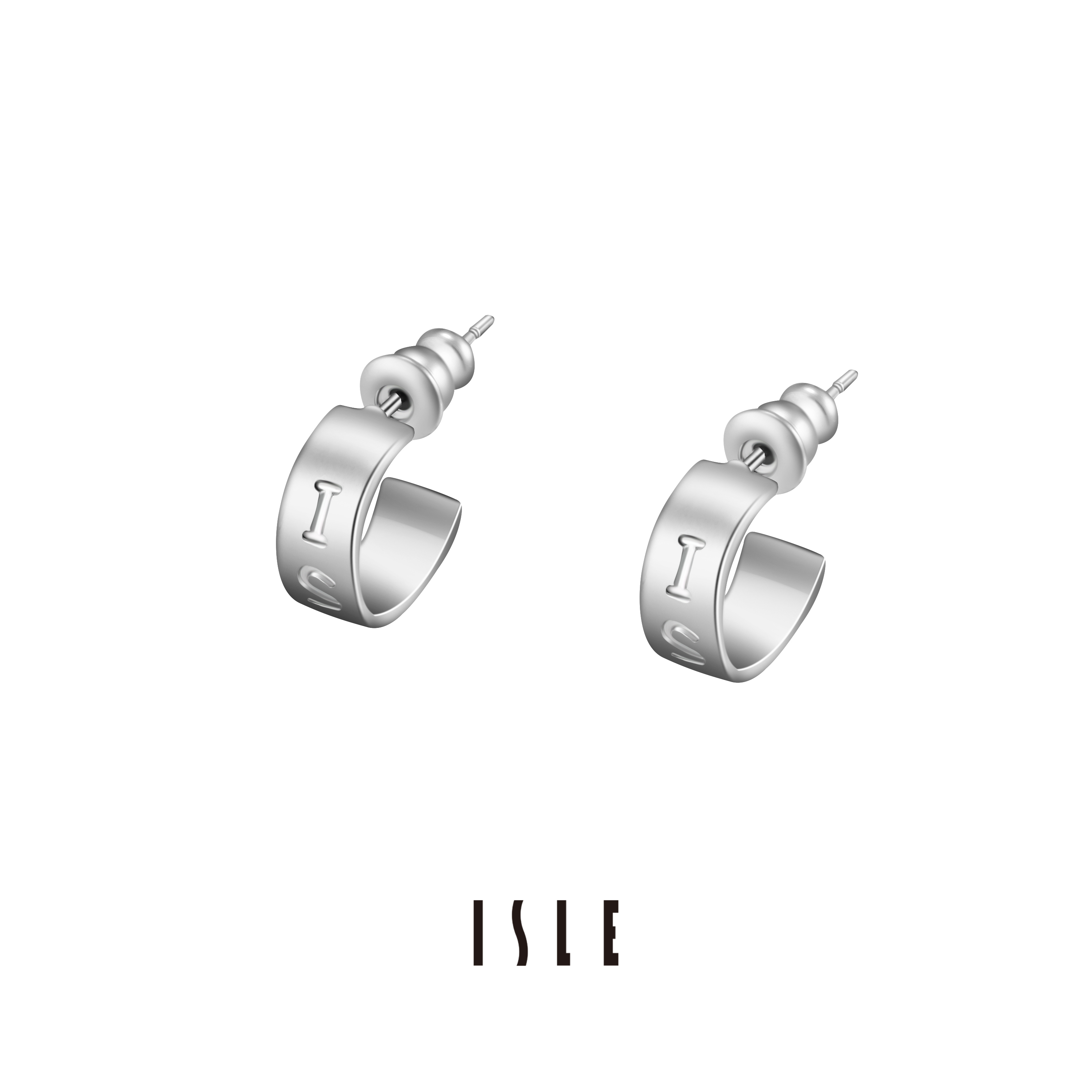 isle岛语logo款周冬雨王鹤棣耳钉