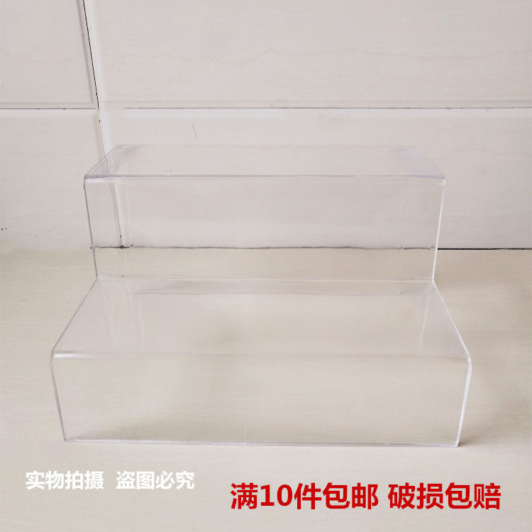 加厚加高两层透明展示架塑料鞋托货架包包鞋子陈列道具支架童鞋架