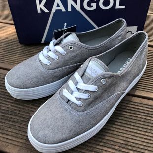 厚底帆布鞋 新款 秀晶同款 百搭低帮女鞋 断码 单鞋 清仓原单KANGOL春季