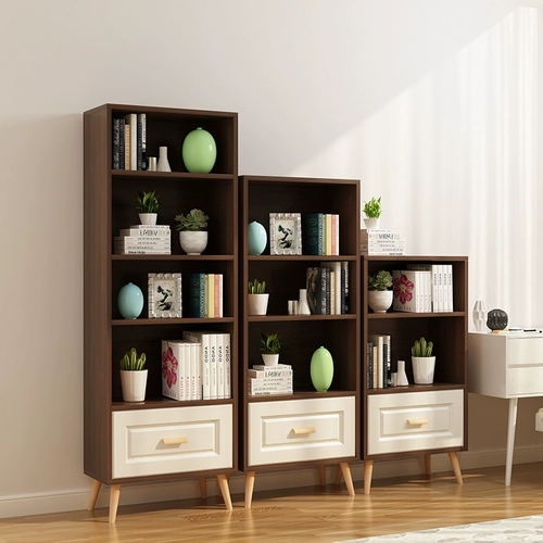 Северный книжный шкаф детская простота современная книжная полка Бесплатная комбинация контейнера гостиная Langling Простая небольшая книжная полка бесплатная доставка
