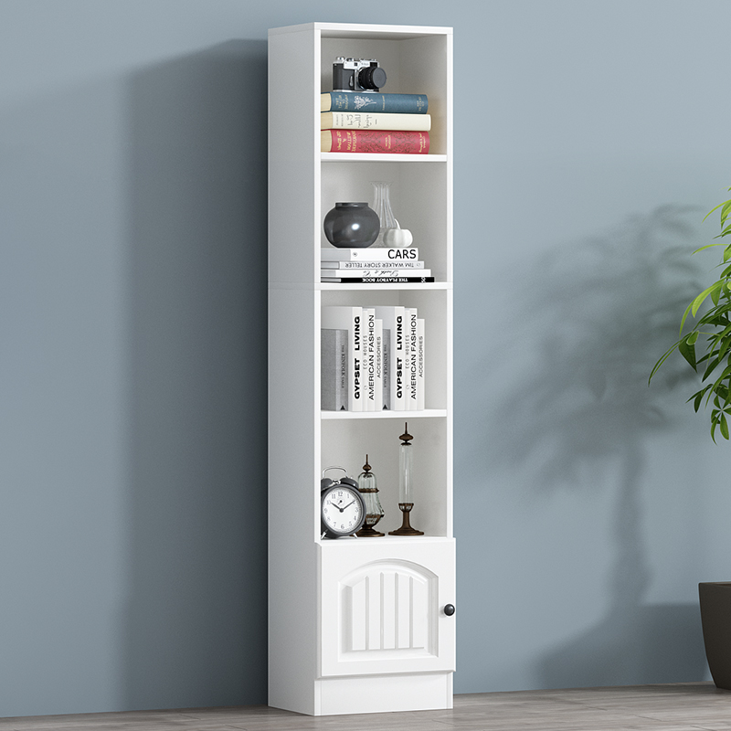 欧式简易书架置物架落地组合多层客厅儿童立式靠墙窄夹缝柜子书柜