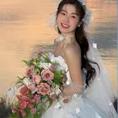 自然风森系 新娘结婚纱摄影道具家居台面花艺 瀑布手捧仿真花