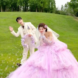 婚纱拍照手持道具古风粘花箜篌道具超仙配饰lolita唯美百搭 新款