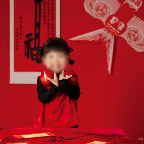 马年春节儿童摄影拍摄小对联道具