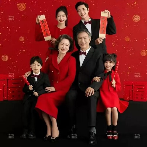 2025新年全家福拍照手拿道具立体