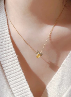 春醒925纯银可爱小蜜蜂锁骨链