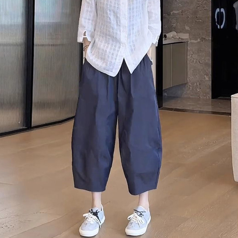 夏季冰丝速干防晒显瘦八分哈伦裤图片