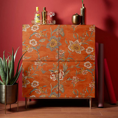 美式复古花贴纸家具翻新柜门改色