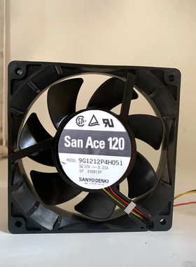 三洋 9G1212P4H06 12V 0.31A 12cm 12025 超静音滚珠机箱散热风扇