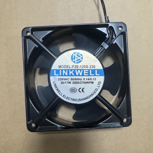 F2E-120S-230 AC220V 12CM 12038 原装LINKWELL机柜轴流散热风扇
