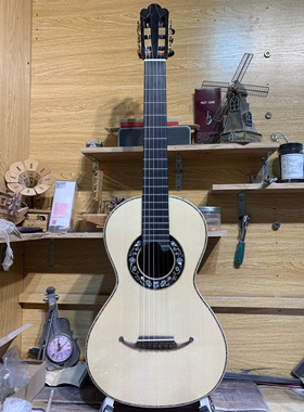 5a德云+破布木实木浪漫吉他 37.5寸全单古典吉他乌木指板