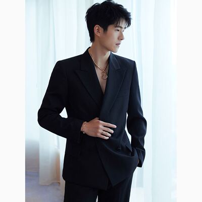 欧代刘昊然同款休闲西装外套男士痞帅高级感韩版男装秋冬季西服夹