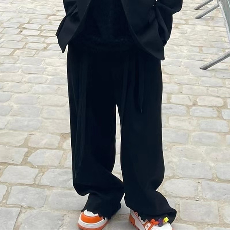 欧购王嘉尔同款西裤春秋oversize直筒阔腿裤男长裤拖地休闲宽松潮,男装,西裤,淘宝优惠券,粉丝福利购,淘宝优惠卷