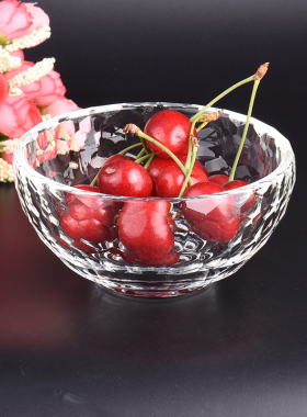 水晶碗玻璃碗透明家用无铅耐热沙拉碗汤碗吃饭碗个性学生中式餐具