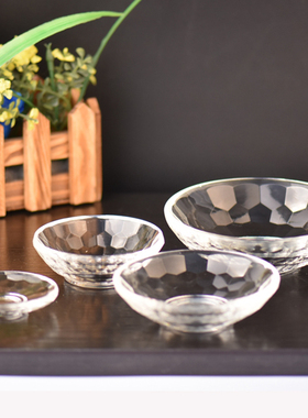 水晶调料碟玻璃味碟酱料碟醋碟火锅蘸料碟餐菜碟创意小吃盘小碟子