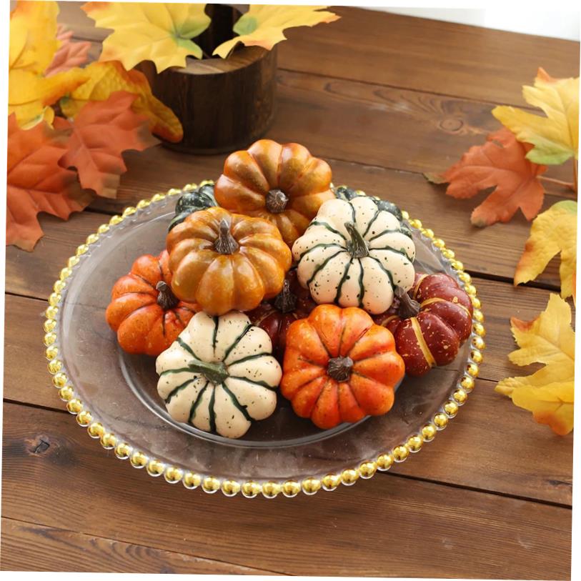 10Pcs Artificial Pumpkin Halloween Decoration Mini Fake