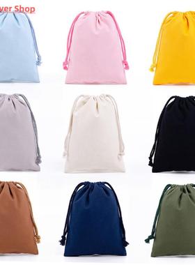 Reusable Cotton Drawstring Bags Fabric Storage Bag for Sundr
