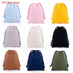 Reusable Cotton Drawstring Bags Fabric Storage Bag for Sundr