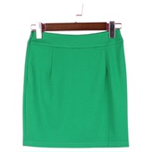 包臀裙半裙短裙子 OL裙绿色修身 徐07 90110折扣女夏半身裙时尚