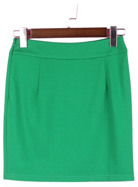 【徐07】90110折扣女夏半身裙时尚OL裙绿色修身包臀裙半裙短裙子