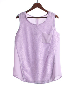 徐08 雪纺衫 万 女上衣套头无袖 背心 威系列162WSM097夏款