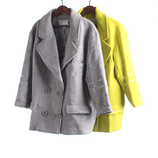 女翻领毛呢外套大衣 灵系列160LD029库存秋冬季 徐12