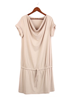 【徐08】100SYMM265库存剪标女夏短袖堆堆领孕妇妈咪休闲连衣裙