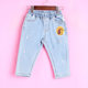 松紧腰蓝色破洞休闲牛仔长裤 儿童裤 徐08 138565上新春秋季