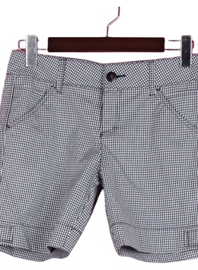 【徐】包邮76FWXZ460女折扣上新春夏低腰修身格子百搭短裤