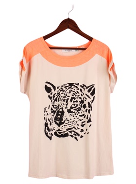 【徐08】104SYMM050库存剪标上新女夏圆领短袖拼接宽松孕妇T恤