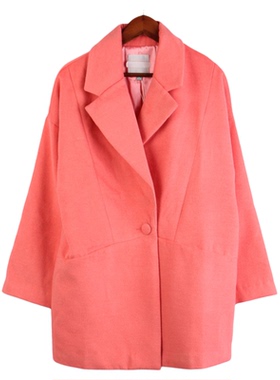 【徐08】十月系列100SYMM128女秋冬翻领长袖肥大宽松孕妇大衣外套