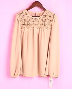 夏长袖 R系列142115库存清仓上新春秋女式 拼接驼色上衣 徐08