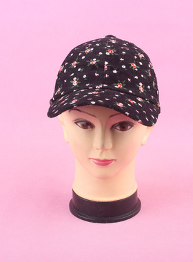 【徐10】101MJ190库存上新女春秋季小碎花黑色可调节帽子大促