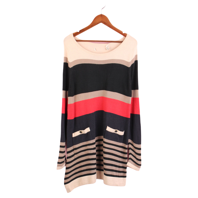 【徐08】100SYMM202上新库存剪标女式春秋长袖条纹混色孕妇针织衫