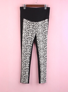 【徐08】100SYMM673上新库存剪标女春秋拼接显瘦孕妇铅笔休闲长裤