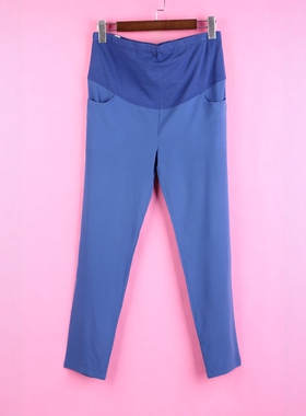 【徐08】104SYMM142上新库存剪标女春秋拼接可调腰孕妇休闲纯色裤