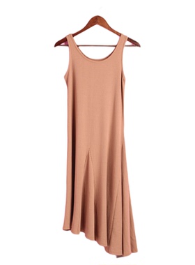 【徐07】香蕉系列124XJBB367上新女春夏秋时尚无袖修身气质连衣裙