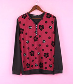 拼接印花休闲T恤衫 12DTH024高端男春秋长袖 徐 9.22每日特价