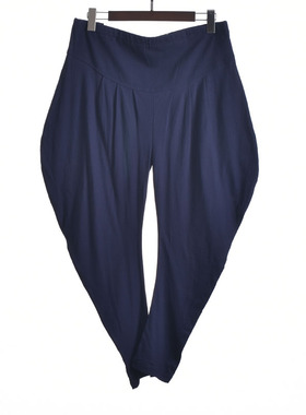 【徐08】包邮337171 SYMM库存剪标女春秋高腰可调节哈伦孕妇裤